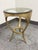 Postmodern Elle Decor Shaped Metal With Brass Finish Side Table For Sale - Image 3 of 12