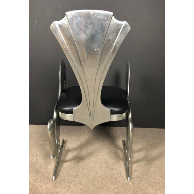 Whimsical Aluminum Chair With Full Bodied Horses For Sale - Image 9 of 11