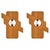 Pair of French Elm Sconces in the Manner of Maison Regain, 1970s For Sale