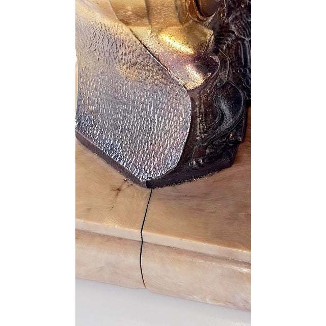 Vintage 1940s United Clock Co. Western Horse Brass Mantel Clock – Model 315, Fully Functional For Sale - Image 12 of 12