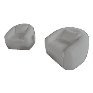 Set of 2 Designer Custom Made Swivel Chairs For Sale