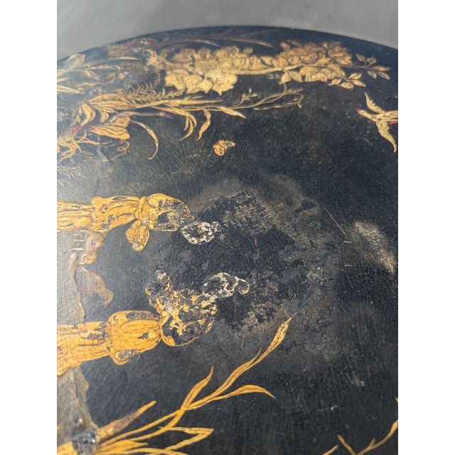 Wood Antique Jennens and Bettridge Tilt Top Paper Maiche Table For Sale - Image 7 of 15