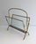Neoclassical 1940s Brass and faux bamboo magazine rack by Maison Baguès For Sale - Image 3 of 12