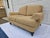 Ethan Allen Ethan Allen Tan Rolled Arm Down Filled Loveseat For Sale - Image 4 of 17