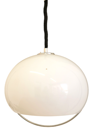 Vintage Italian Space Age White Pendant Lamp from Meblo, 1970s