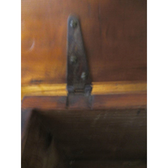 Antique Primitive Sheraton Sugar Chest Pine Wood Storage Chest For Sale - Image 14 of 14