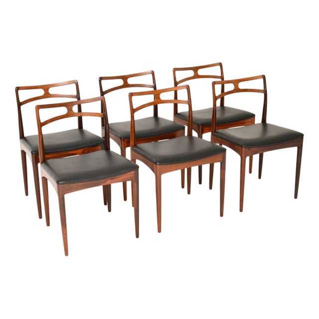 Danish Model 94 Dining Chairs by Johannes Andersen for Christian Linneberg, 1960, Set of 6 For Sale