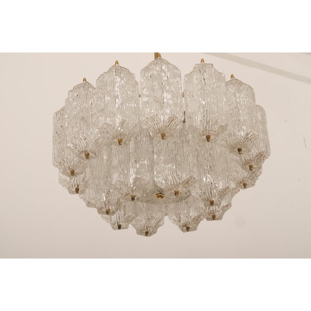 Ice Glass Chandelier from Stölzle, Austria, 1960s For Sale - Image 17 of 18