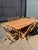 Rectangular Extendable Teak Garden Table and Folding Chairs, Set of 7 For Sale - Image 5 of 10