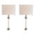 Worlds Away Modern White Iron Linda Wall Sconces Pair For Sale