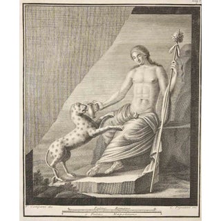 Vincenzo Campana, Ancient Roman Fresco Herculaneum, Etching, 18th Century For Sale