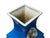 Chinese Bright Blue White Window Scenery Graphic Square Porcelain Vase For Sale - Image 12 of 17
