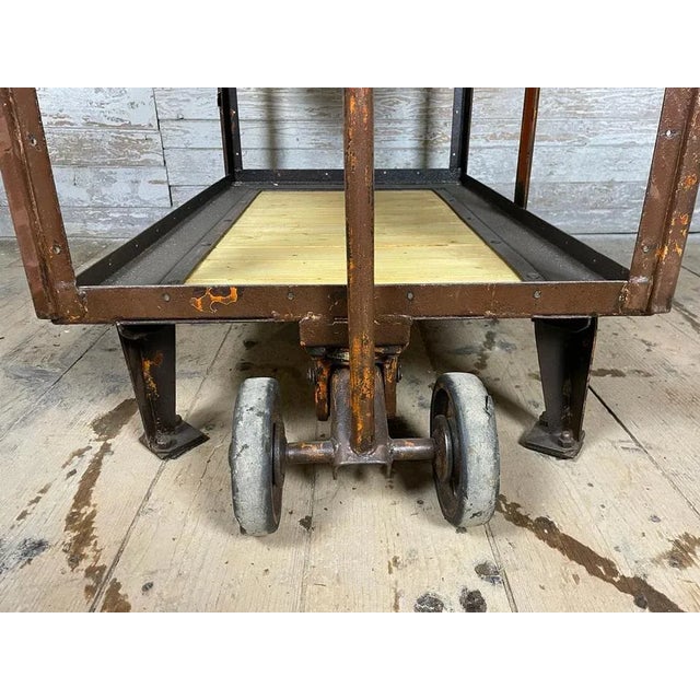 Vintage Industrial Wheel Rack For Sale - Image 5 of 8