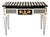 1960s Courtly checkered Console Table-Black/white For Sale