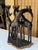 African Vintage African Hand-Carved Ebony Wood Intertwined Giraffe Herd For Sale - Image 3 of 15