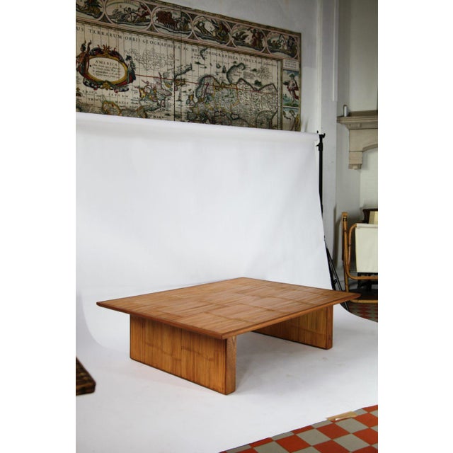 Contemporary Vintage Japanese Bamboo Low Table, 1950s For Sale - Image 3 of 9