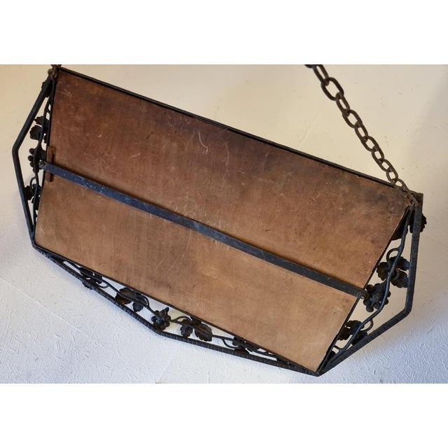 Metal French Art Deco Iron Mirror, 1930s For Sale - Image 7 of 9