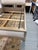 Queen Size Restoration Hardware Maison Fabric Panel Bed Frame, Antique Oak Finish For Sale - Image 11 of 12