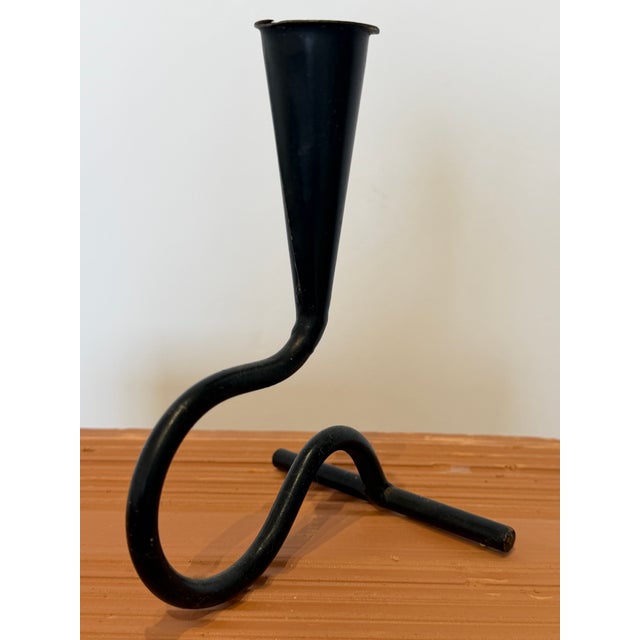 Mid-Century Wrought Iron Candle Stick Holder, 1960s For Sale - Image 10 of 13