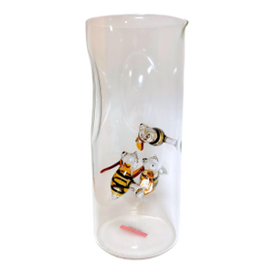 Massimo Lunardon Art Glass Pitcher With Applied Handblown Bees, Made in Italy for Neiman Marcus
