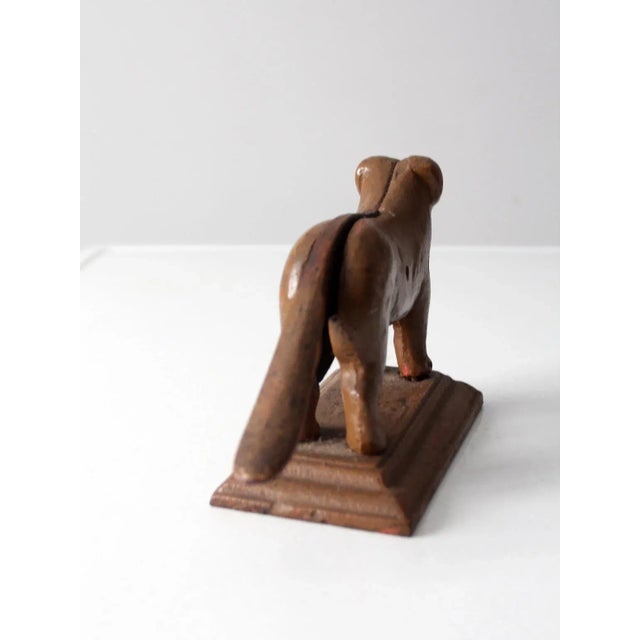 Metal Antique Painted Cast Iron Dog Nutcracker For Sale - Image 7 of 11