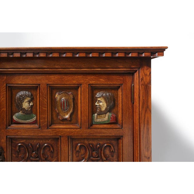 20th Century Baroque Carved Sideboard, Spain, 1950 For Sale - Image 4 of 17