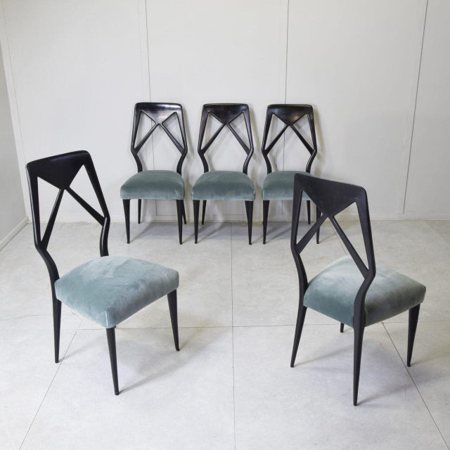 Chairs attributed to Vittorio Dassi for Dassi Mobili Moderni, 1950s, Set of 5 For Sale - Image 11 of 11