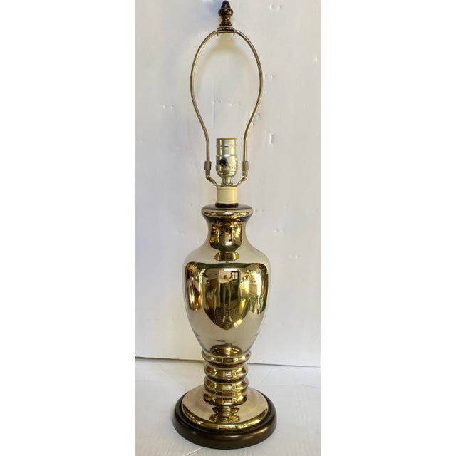 Late 20th Century Mercury Glass Vase Form Table Lamp For Sale - Image 5 of 5