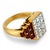 Mid 20th Century Vintage 1.50 Carat Princess Cut Diamond Ruby Ring, Size 4.75 For Sale - Image 5 of 6