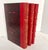Set of 3 antique French red leather bound books. 1905 Le Livre des Mille Nuits et Une Nuit 1880 Oeuvres Completes de...