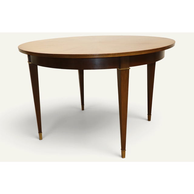 Brown Art Deco Neo-Classical Style Mahogany Dining Table, 1940 For Sale - Image 8 of 16