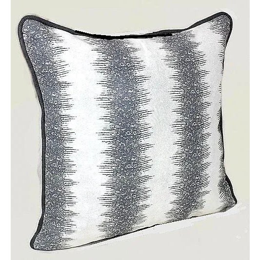 Kravet Style Animal Print Reptile Genuine Leather Pillow With Piping For Sale - Image 12 of 12