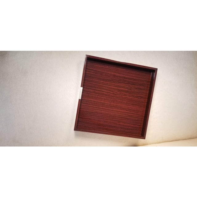 Wood Final Clearance Thru 1/30 Only Gucci 1970s Stunning Exotic Wood Cocktail Serving Tray, Italy For Sale - Image 7 of 9