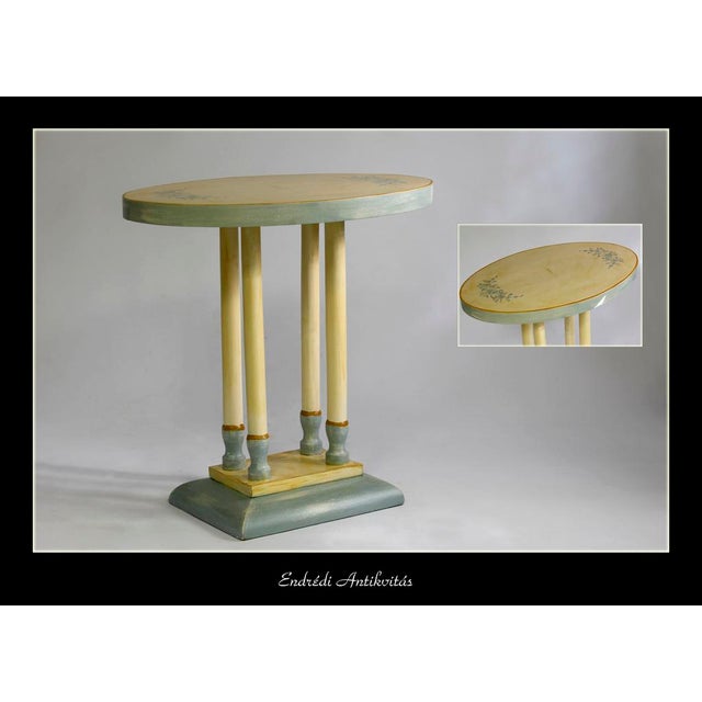 Art Deco Hand-Painted Side Table, 1930s For Sale - Image 4 of 7