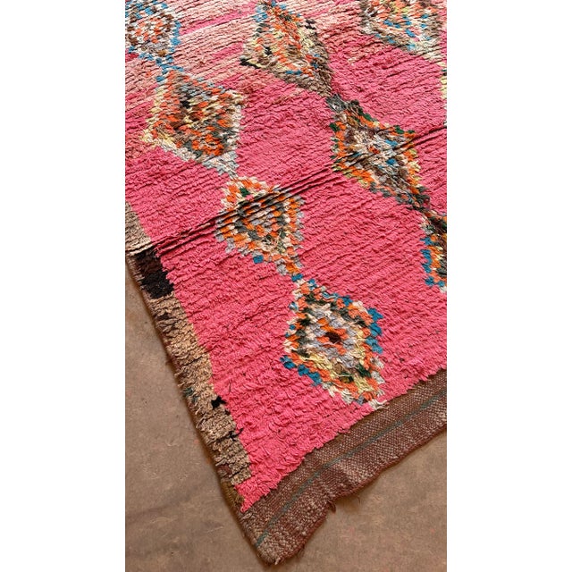 1980s 1980s Pink Moroccan Tribal Rug - 11.7 X 6.43 Ft For Sale - Image 5 of 11