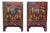 Rare Pair of 19th Century Chinese Red Lacquer Chinoiserie Cabinets For Sale