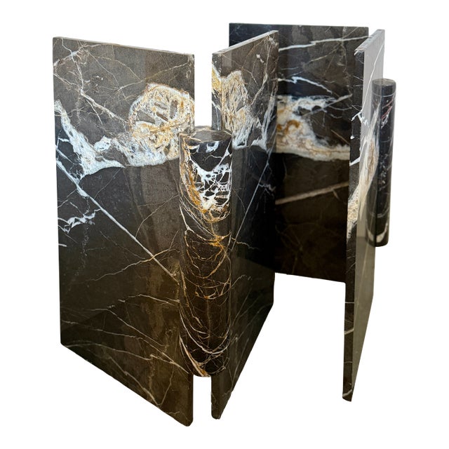 Pair of Postmodern Dining/Console Table Marble Bases From 80's For Sale