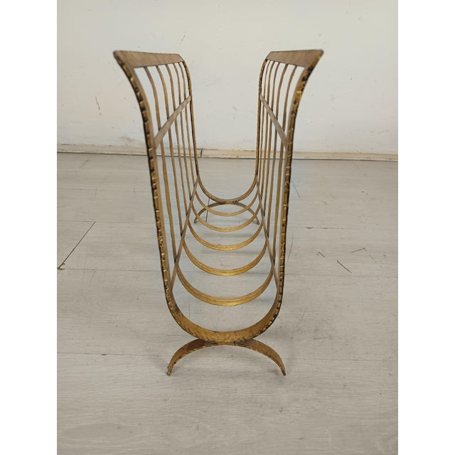 Vintage Gold Magazine Rack, 1970s, in Good conditions. Designed 1970 to 1979
