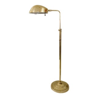 Vintage Mid-Century Brass Adjustable Reading Lamp For Sale