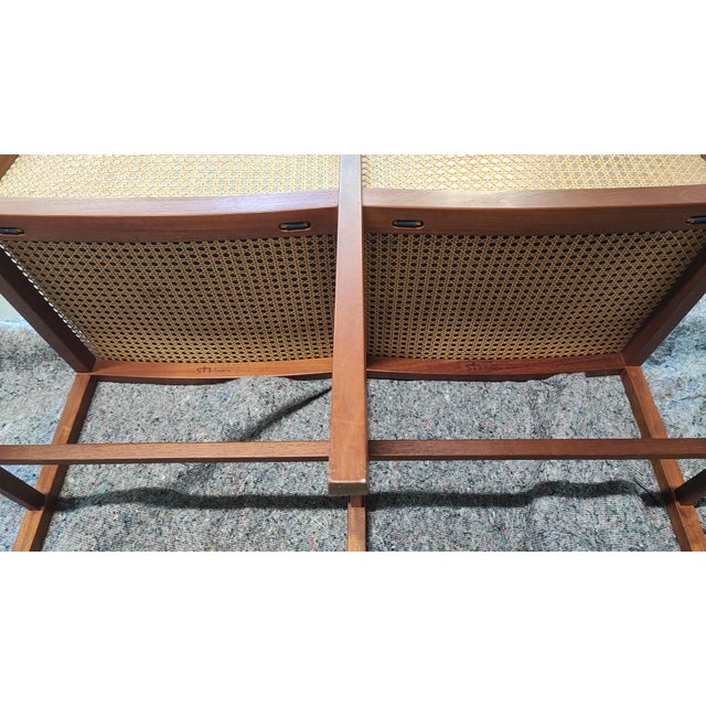Blue Vintage Scandinavian Two-Seater Bench by Søren Horn, 1960 For Sale - Image 8 of 11