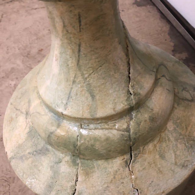 19th Century Painted Faux Marble Finials - a Pair For Sale - Image 9 of 12