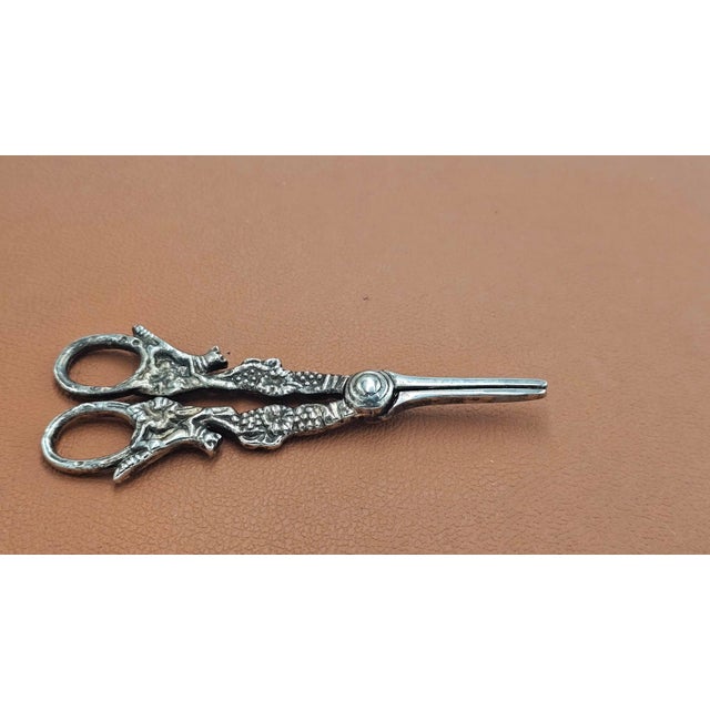 Silver Plated Grape Scissors, 1890s For Sale - Image 8 of 8