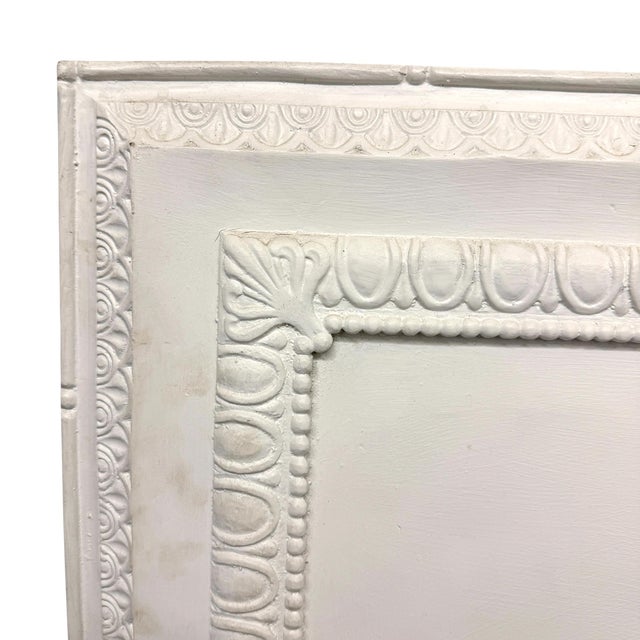 Sculpture Materials 20th Century Plaster Neoclassical Framed Mirror For Sale - Image 7 of 13