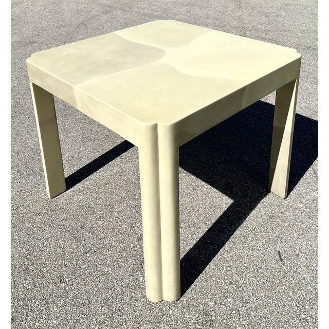 Vintage 80s Parchment Paper Game Table For Sale In West Palm - Image 6 of 12