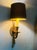 Vintage Solid Brass Electric Candle Stick Rope and Tassel Wall Sconce With Linen Shade For Sale - Image 12 of 14