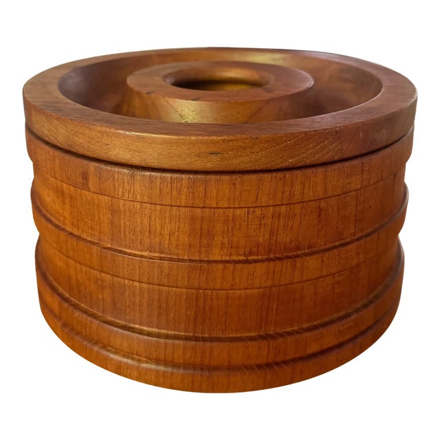 Vintage Dansk Designs Staved Teak Ice Bucket by Jens Quistgaard, Denmark, C. 1960s For Sale