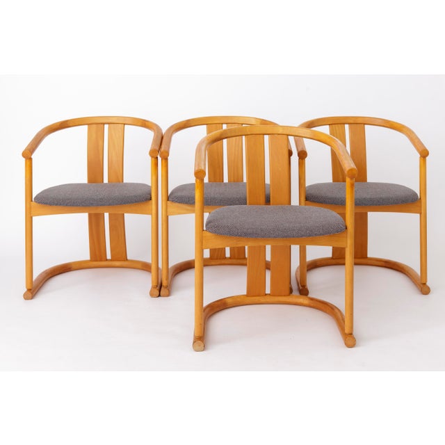 Mid-Century Modern Beech Dining Chairs from Casala, Germany, 1970s, Set of 4 For Sale - Image 12 of 12