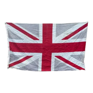 1940s Large British Flag Union Jack Soft Gently Faded Cotton Naval Flag