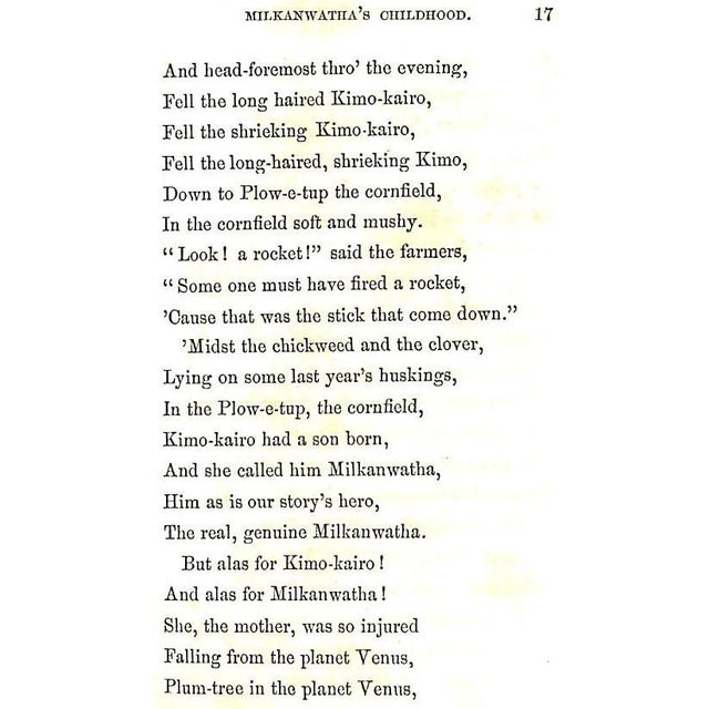 "The Song of Milkanwatha" 1856 Henderson, Marc Antony For Sale - Image 4 of 5