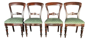 Antique Victorian Mahogany Dining Chairs, 1880, Set of 4
